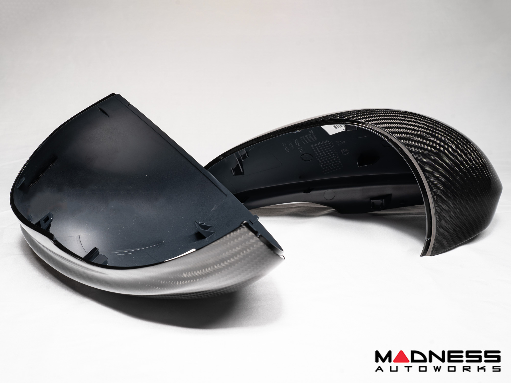 Maserati Grecale Mirror Covers - Carbon Fiber - Full Replacements - Feroce Carbon - w/ Factory Clips 